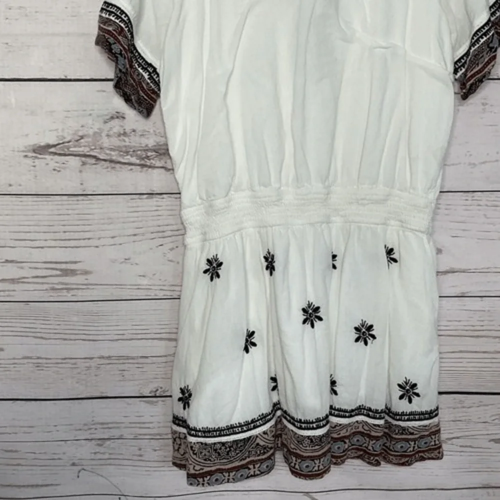 Free People Cottagecore girly dress Embroidered‎ Pintuck Pockets Size S Small
